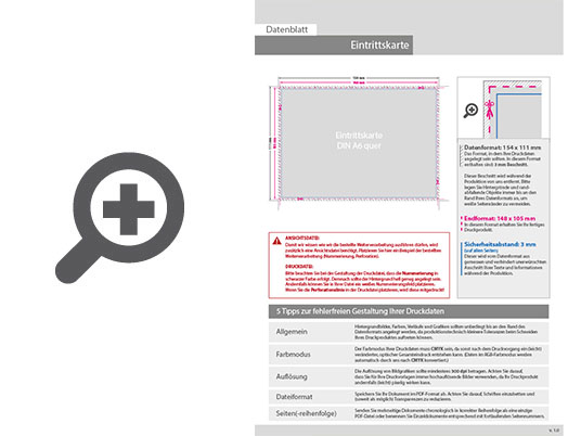 Product Bild eintrittskarte_din_a6_quer_perforiert_&_1_x_nummeriert_(4_4_beidseitig_bedruckt)
