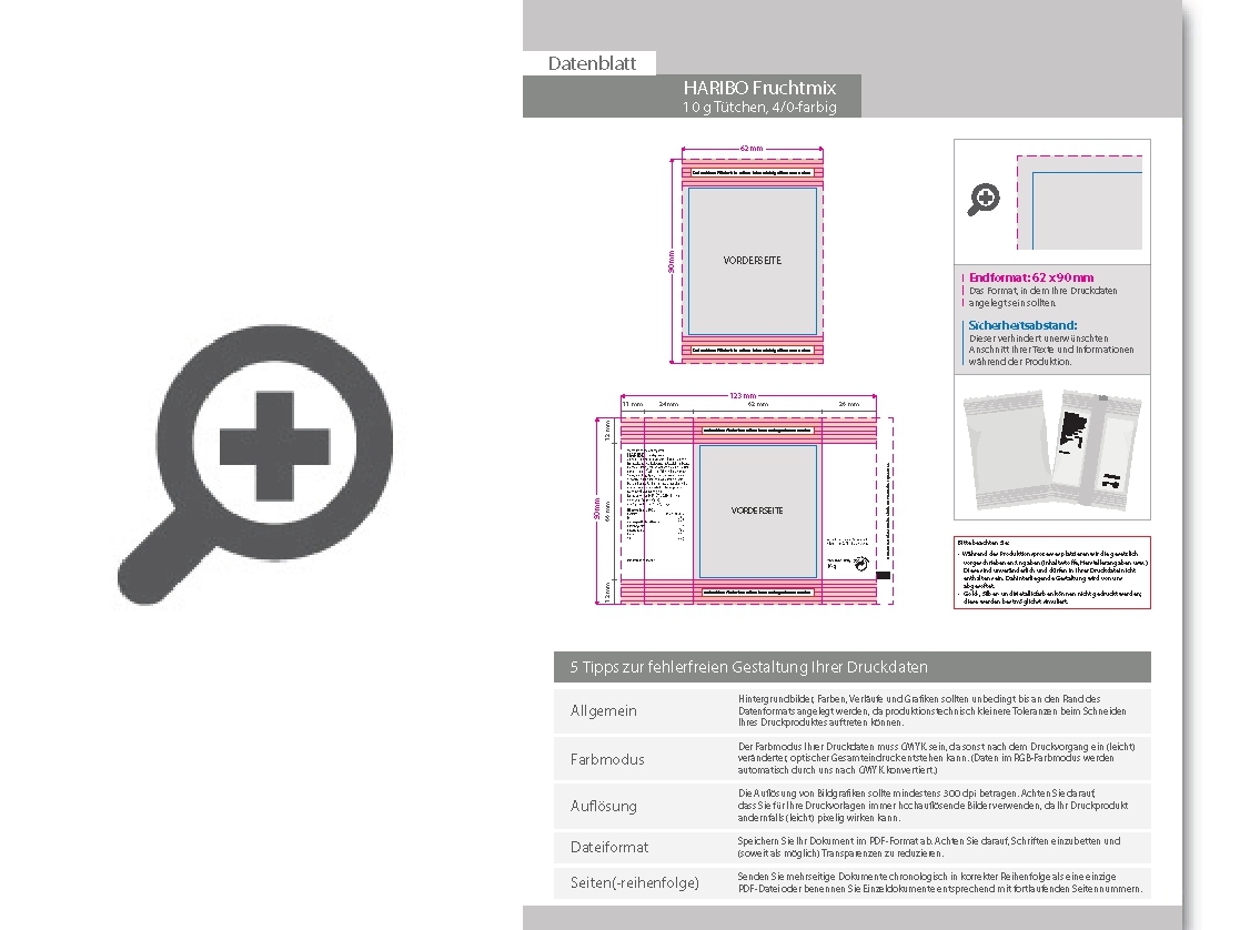 Product Bild haribo_fruchtmix__10g_t__tchen__4_0_farbig_einseitig_bedruckt